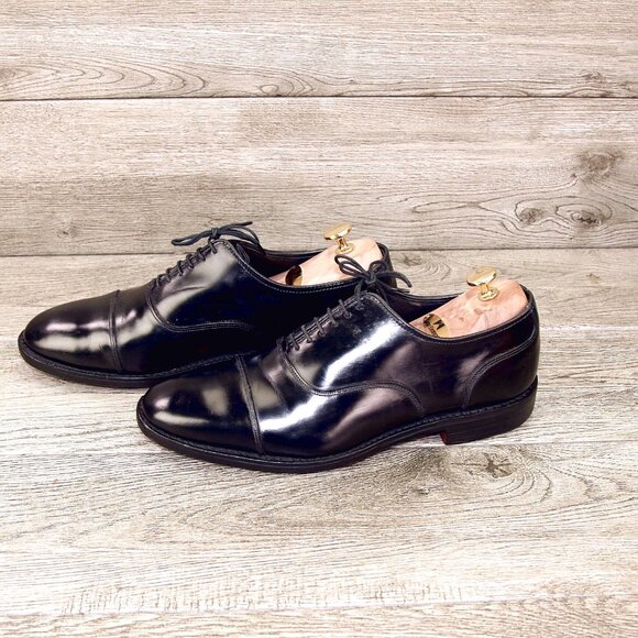 Allen Edmonds BOND STREET Cap Toe Oxford 9 D Black * add $15 new Trees - Picture 7 of 13